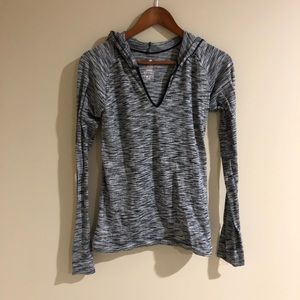 Triblend l/s workout top with hood
